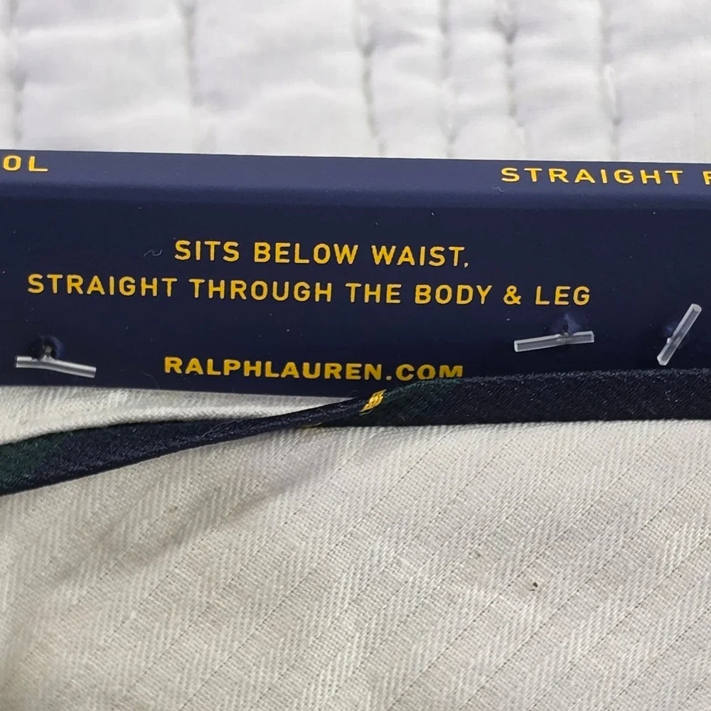 Polo Ralph Lauren Mens NWT Navy Blue Linen Cotton Straight Fit Pants 42/30 Chino
